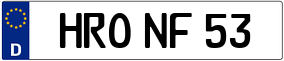 Trailer License Plate